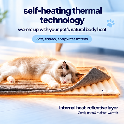 Self-heating thermal technology that reflects your pet's body heat