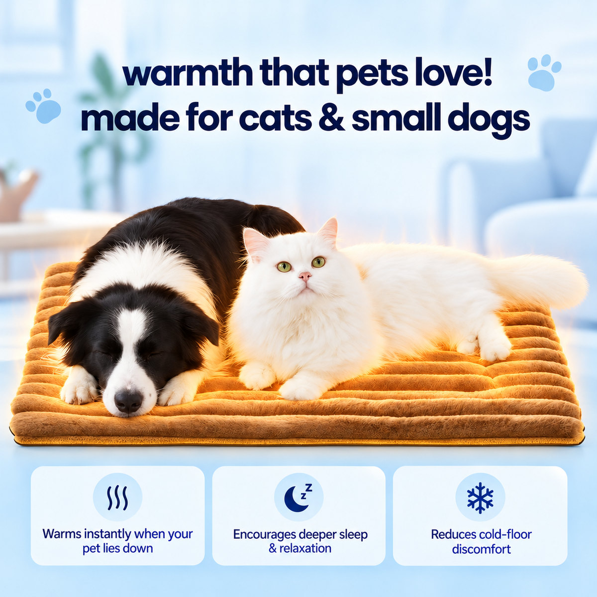 Warmth that pets love, made for cats and small dogs