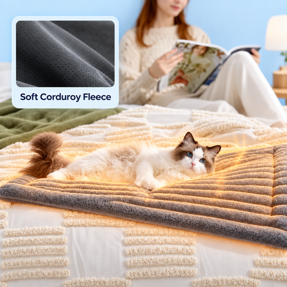 Close-up of the soft corduroy fleece surface