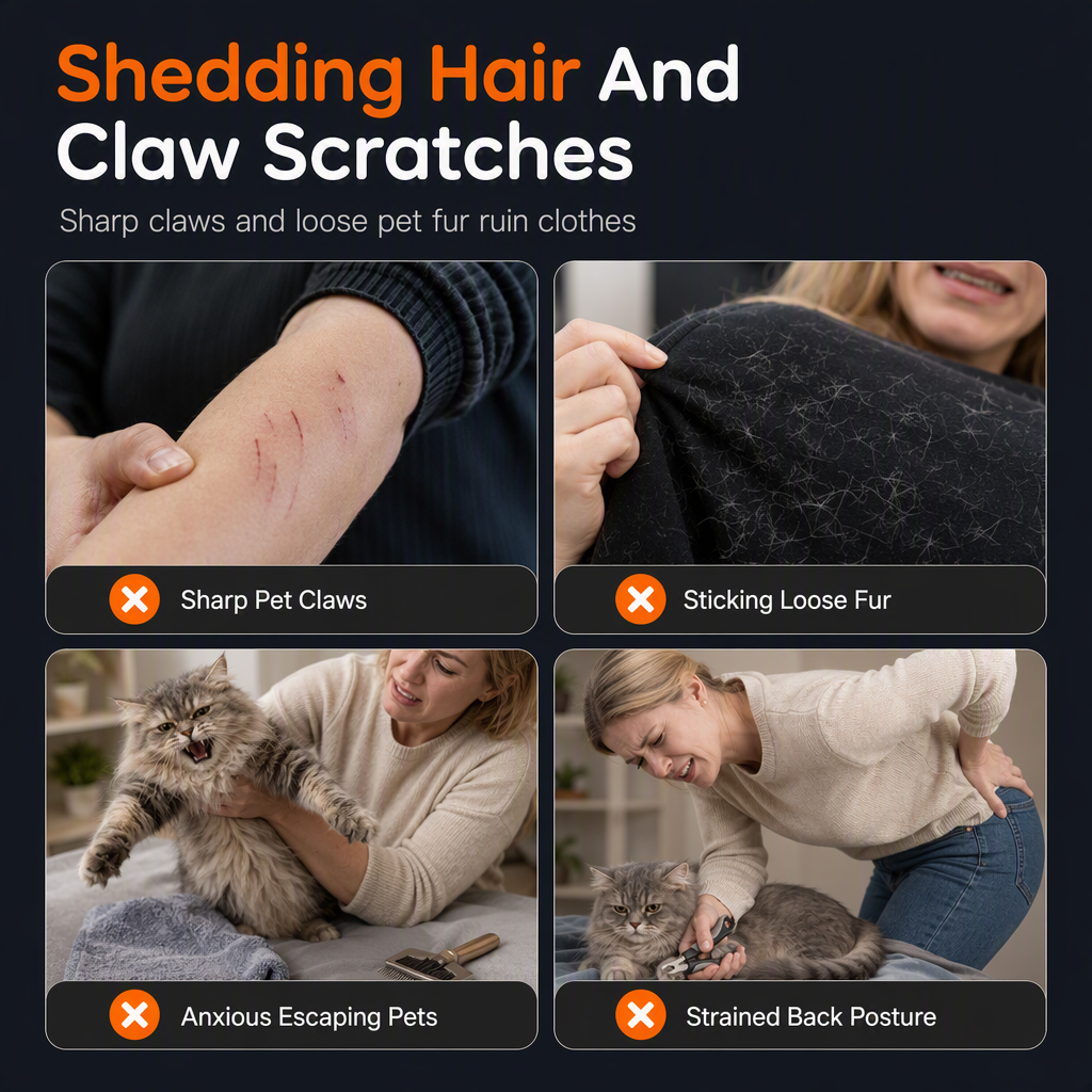 Shedding hair and claw scratches: the problems the pet apron solves